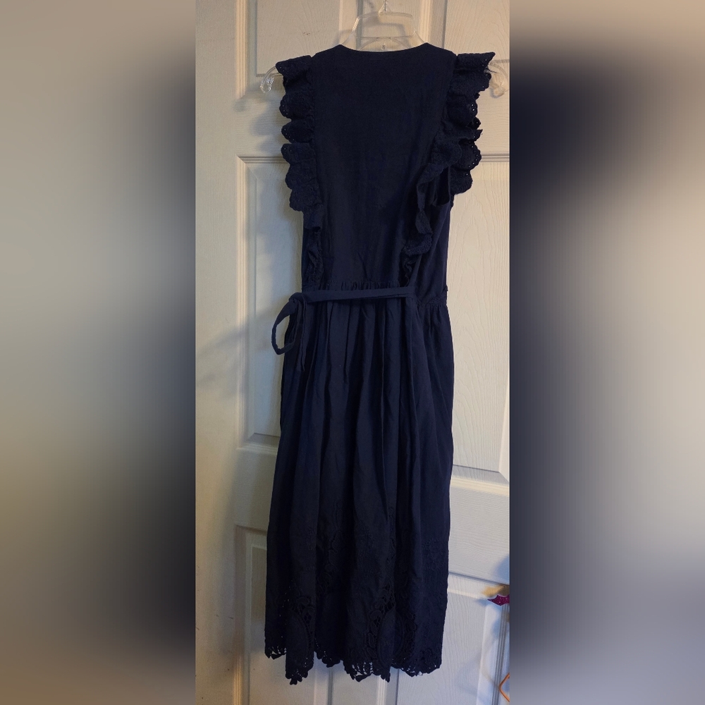 Everleigh Navy Lace Wrap Dress Size Small - Picture 7 of 16
